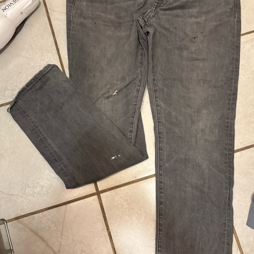J. Crew Flex Straight Gray Jeans 36W x 32 L Flexible Fabric